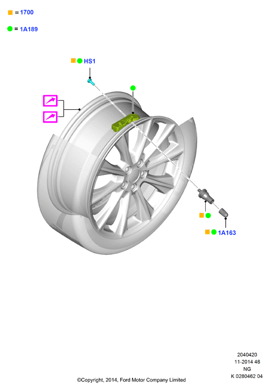 FORD 2 040 067 - Клапан, контроль давления в шинах parts5.com