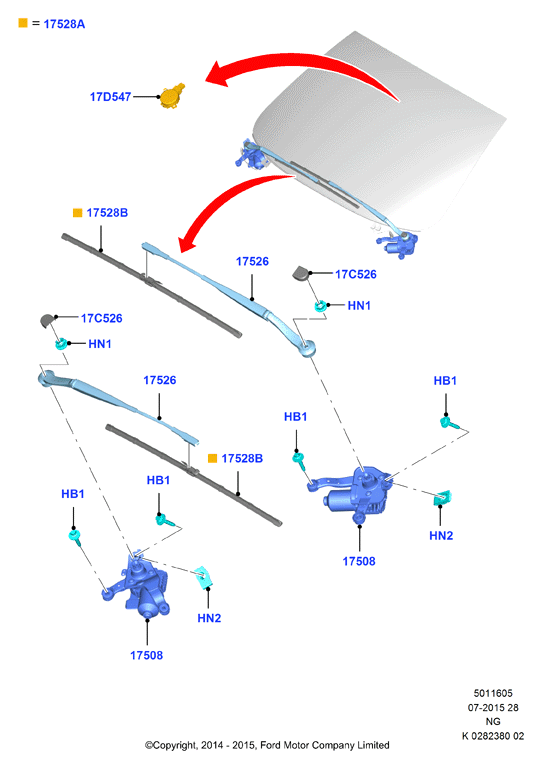 FORD 5318073 - Щетка стеклоочистителя parts5.com