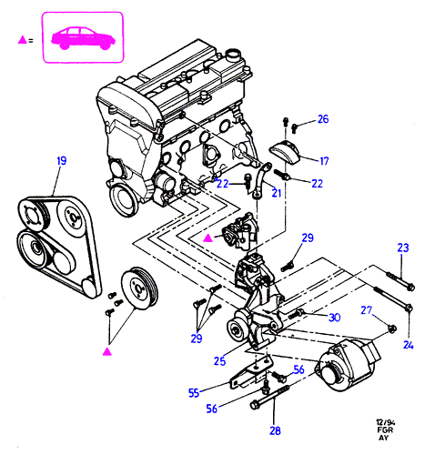 FORD 6960612 - Correa trapecial poli V parts5.com