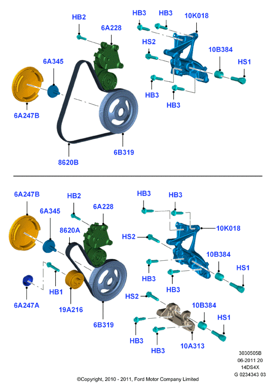 FORD ASIA / OCEANIA 1624447 - Направляющий ролик, поликлиновый ремень parts5.com