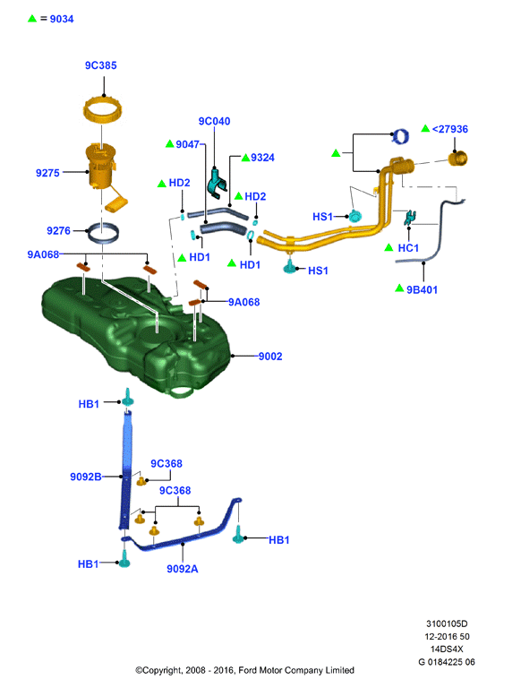 FORD 1301451 - Прокладка, датчик уровня топлива parts5.com