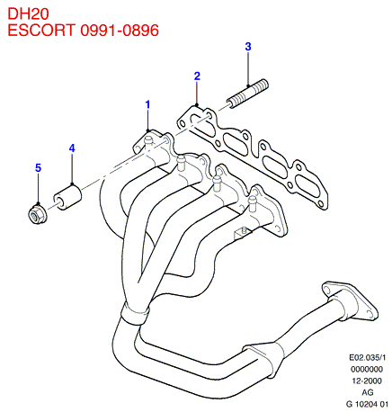 FORD 6084180 - Гайка, выпускной коллектор parts5.com