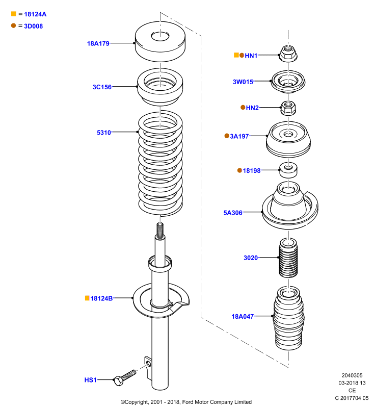 FORD 1002513 - Подшипник качения, опора стойки амортизатора parts5.com