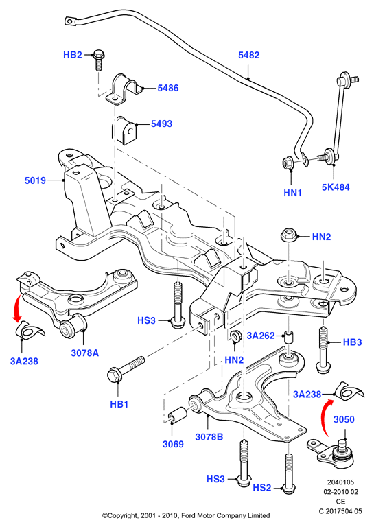 FORD 1679398 - Шаровая опора, несущий / направляющий шарнир parts5.com