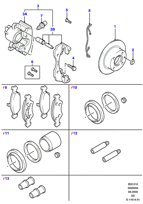 FORD 5018899 - Тормозные колодки, дисковые, комплект parts5.com