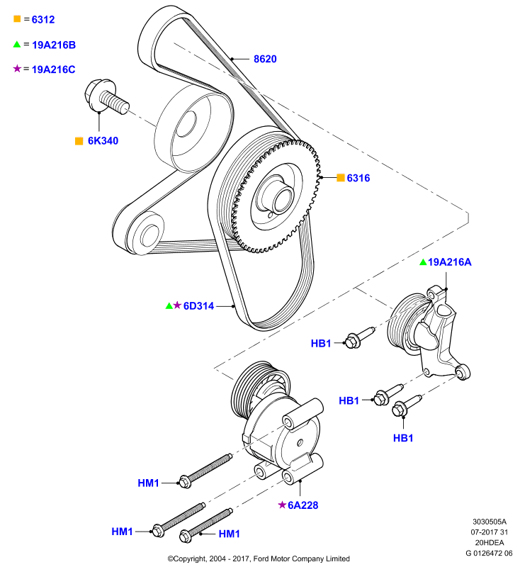 FORD 1571899 - Шкив коленчатого вала parts5.com