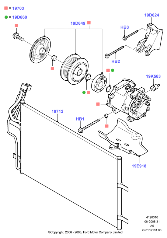 FORD 2014584 - Compresor, aire acondicionado parts5.com