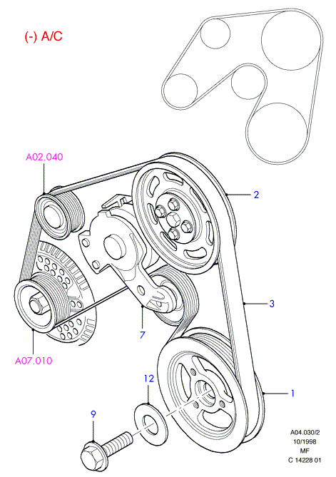 FORD 3954187 - Поликлиновой ремень parts5.com