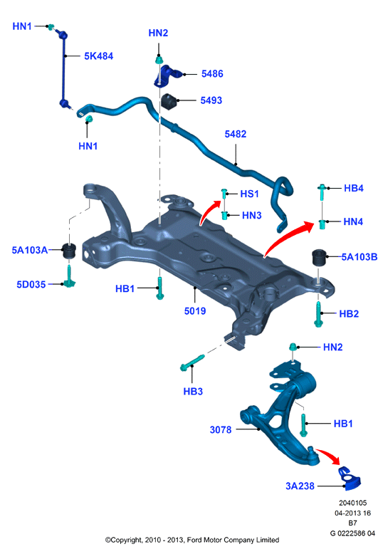 FORD 1686183 - Втулка, стабилизатор parts5.com