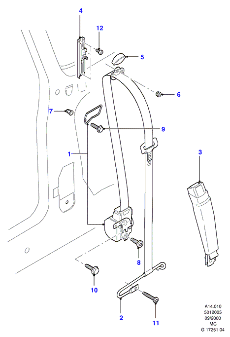 OJD Quick Brake 114-0208 - Buckle Assy - Seat Belt parts5.com