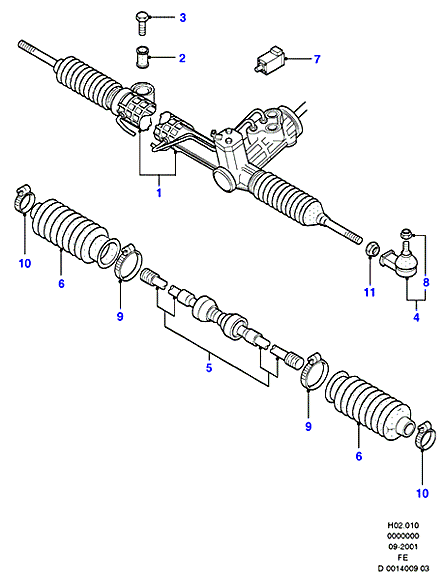 FORD 1011665 - Комплект пыльника, рулевое управление parts5.com