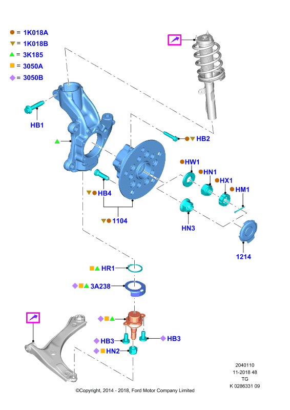 FORD 1 817 752 - Шаровая опора, несущий / направляющий шарнир parts5.com