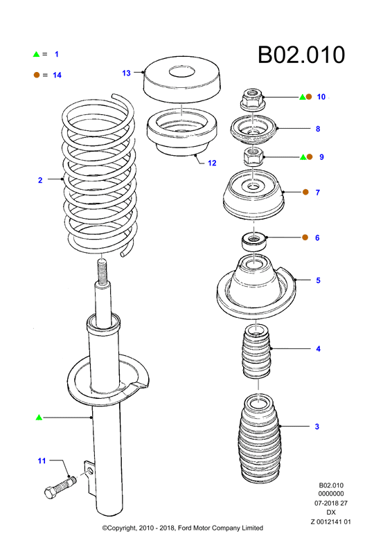 FORD 1013794 - Опора стойки амортизатора, подушка parts5.com