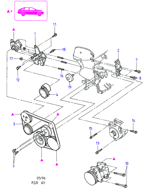 FORD 1070102 - Поликлиновой ремень parts5.com