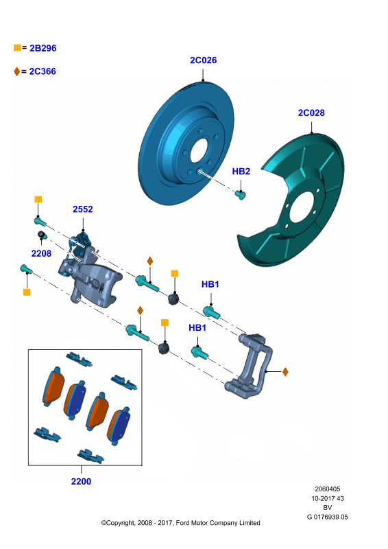 FORD 1460288 - Комплект направляющей гильзы parts5.com