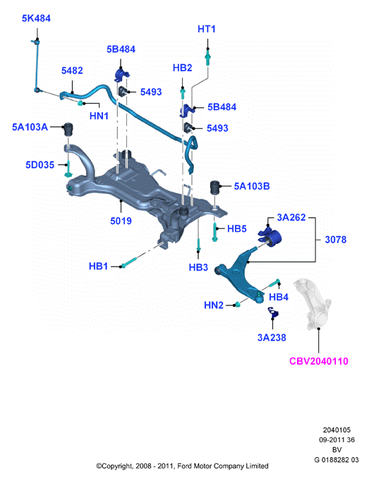 FORD 1883049 - Сайлентблок, рычаг подвески колеса parts5.com