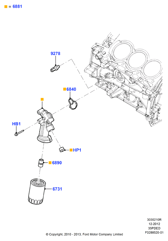 FORD USA AA5Z-6714-A - Масляный фильтр parts5.com