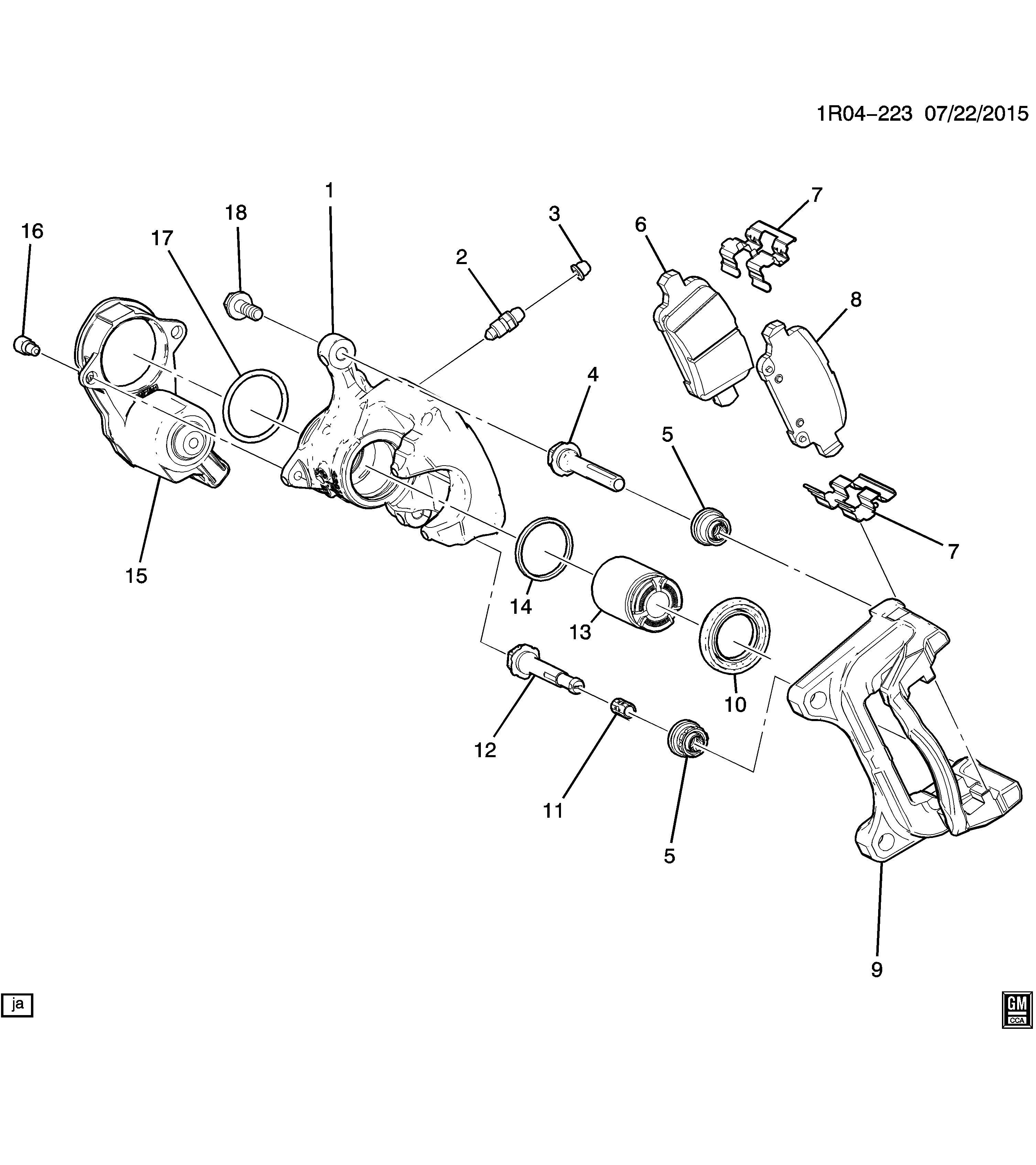 Opel 13595924 - Кронштейн, корпус скобы тормоза parts5.com