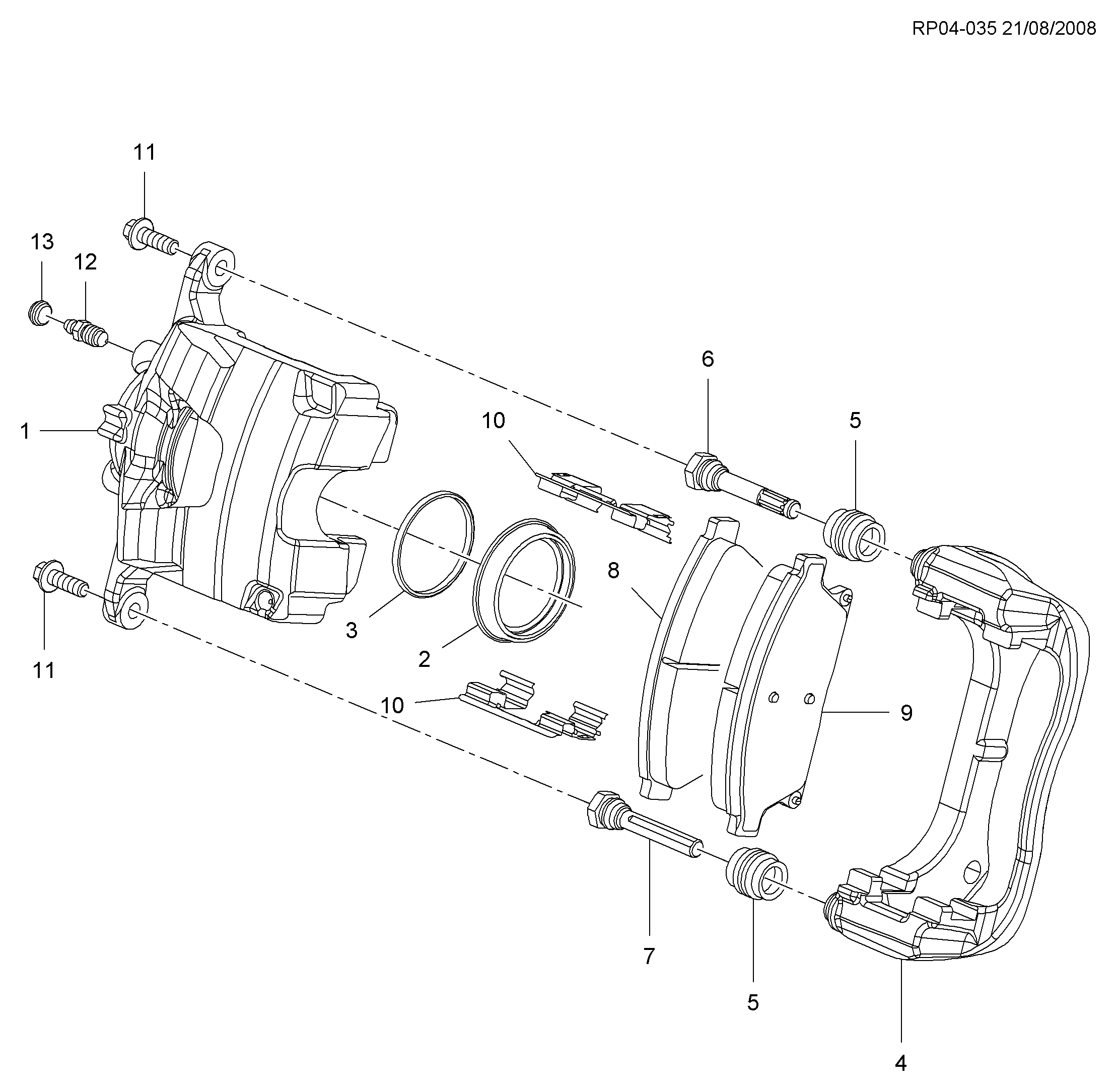 SAAB 13301234 - Тормозные колодки, дисковые, комплект parts5.com