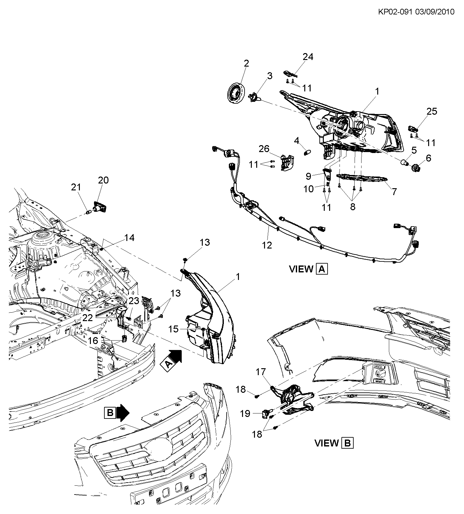 Chevrolet 13252455 - Фонарь указателя поворота parts5.com