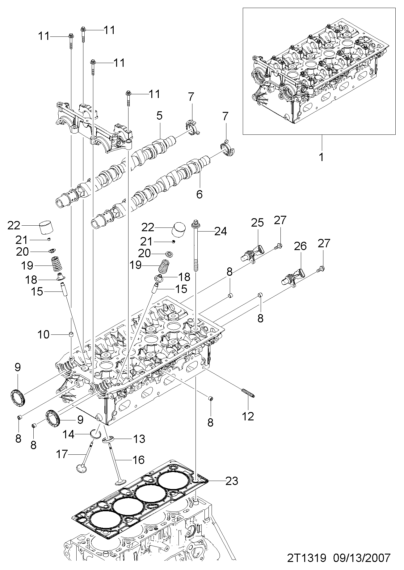 Buick 55563374 - Уплотняющее кольцо, распредвал parts5.com