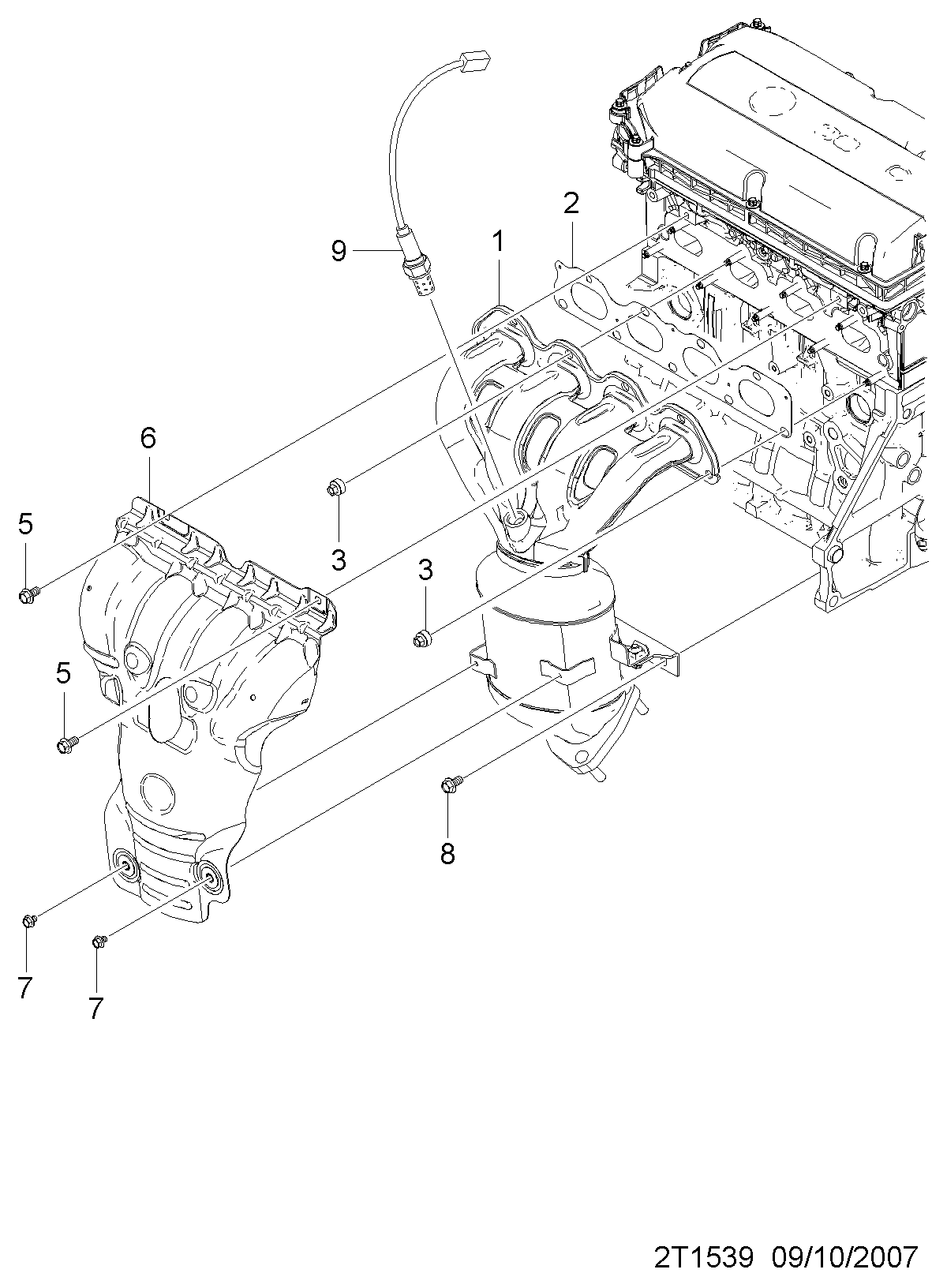 Opel 12 992 396 - Прокладка, выпускной коллектор parts5.com