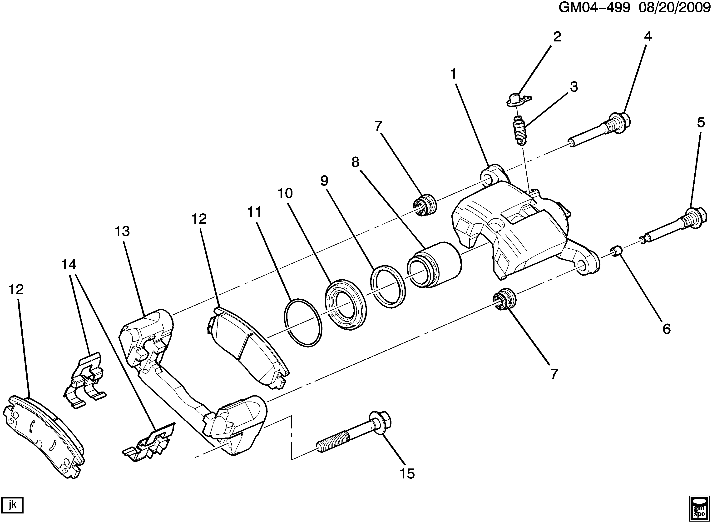 Buick 19209340 - Тормозные колодки, дисковые, комплект parts5.com