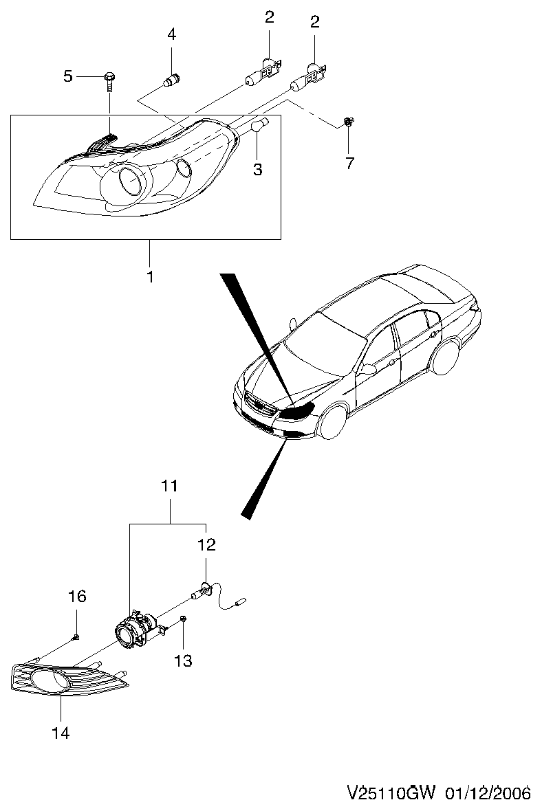 DAEWOO 94535541 - Bulb, fog light parts5.com