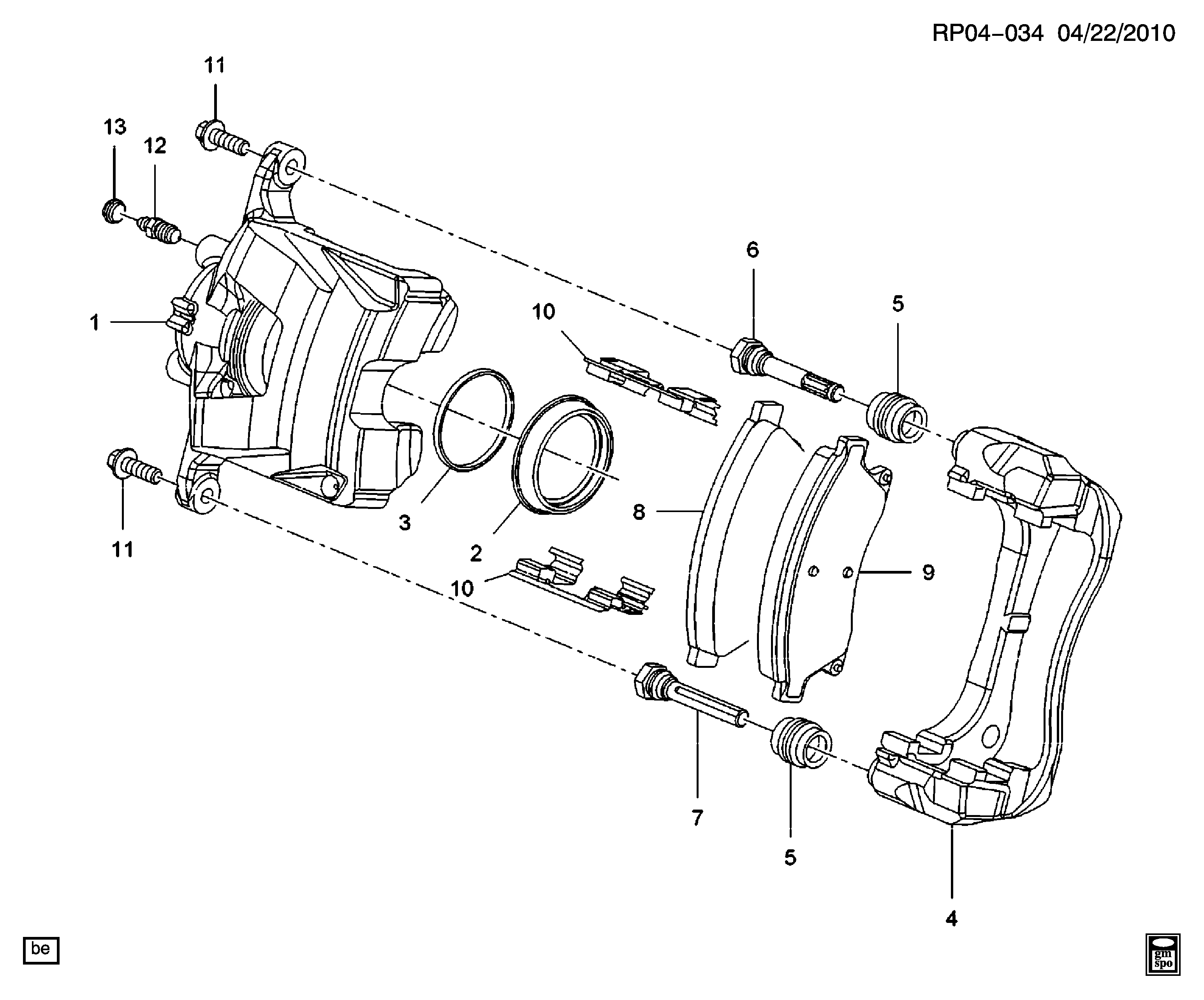 CHEVROLET (SGM) 13301207 - Тормозные колодки, дисковые, комплект parts5.com