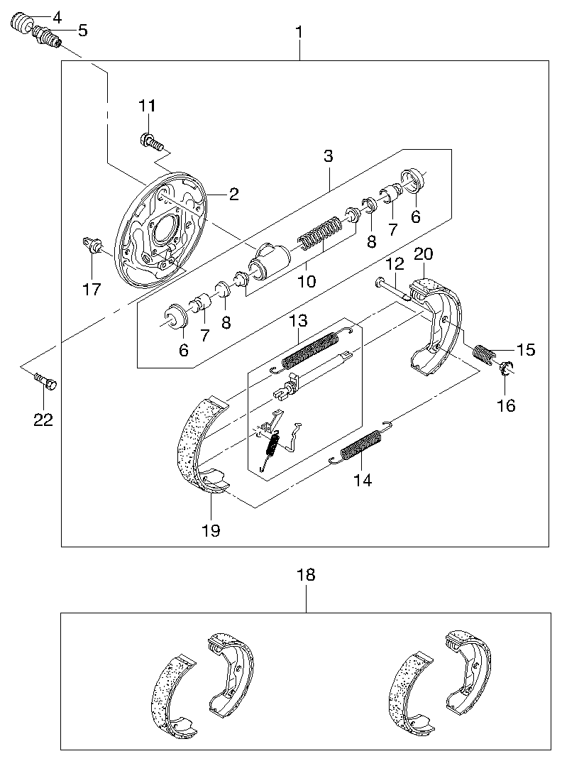 MAZDA S4520005 - Комплект тормозных колодок, барабанные parts5.com