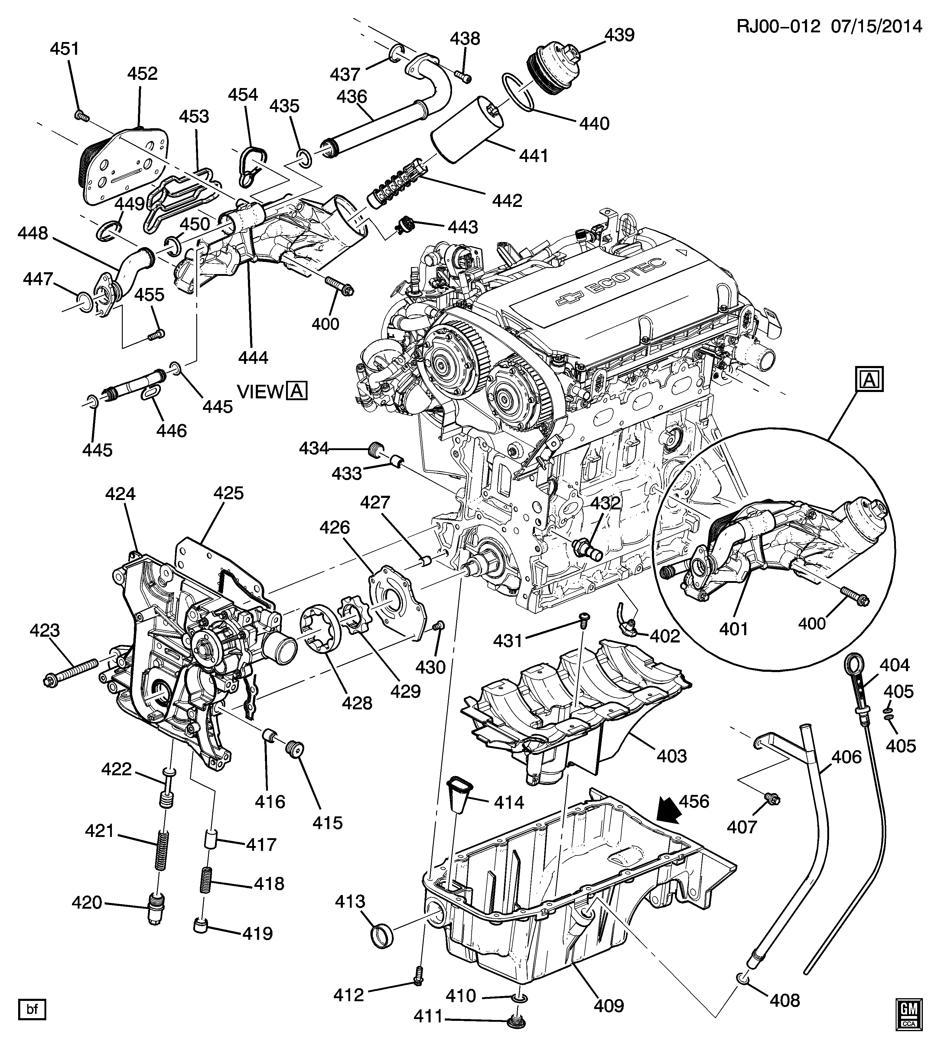 Chevrolet 24445723 - Прокладка, масляный радиатор parts5.com