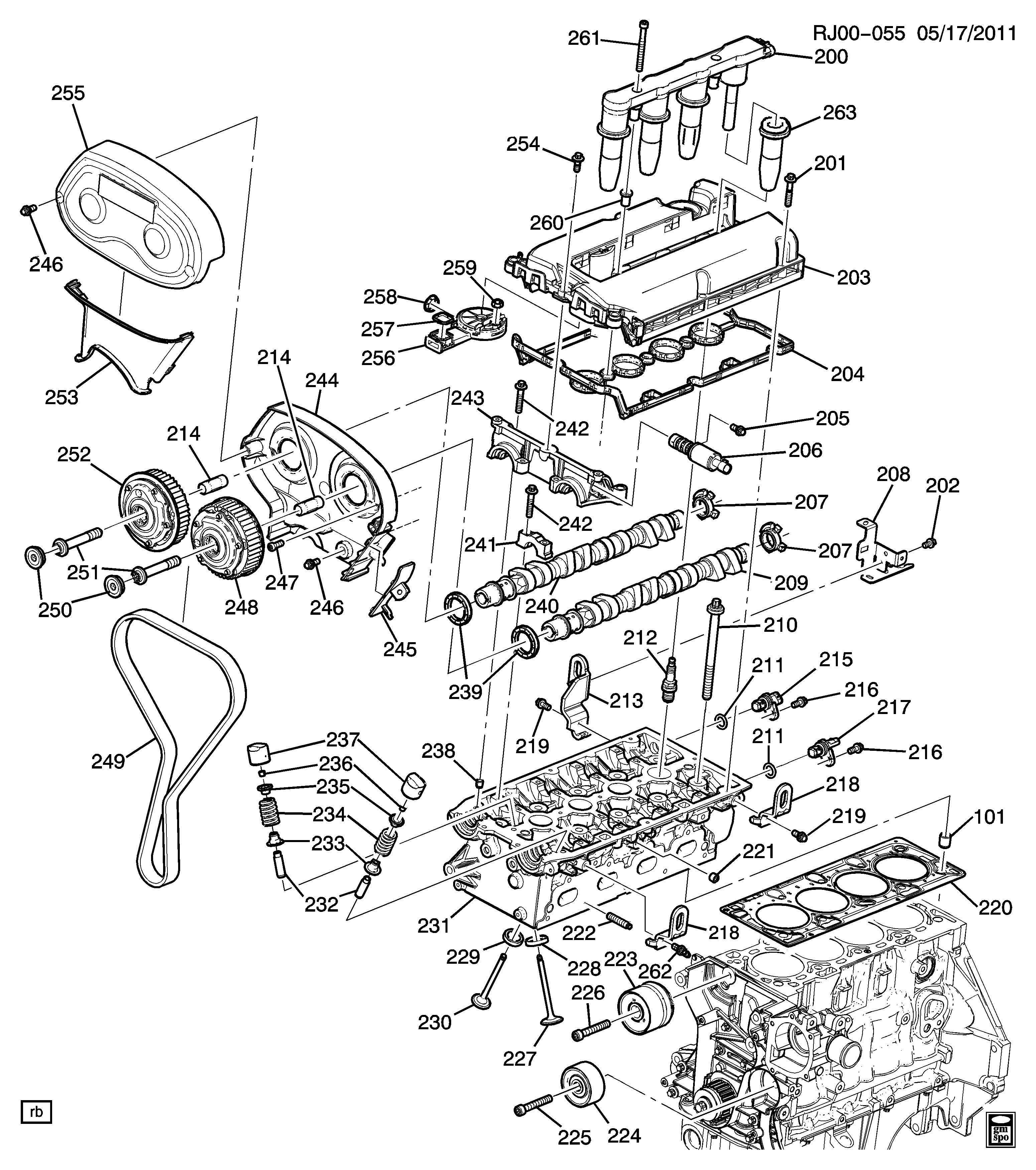 BUICK (SGM) 55574864 - Натяжной ролик, ремень ГРМ parts5.com