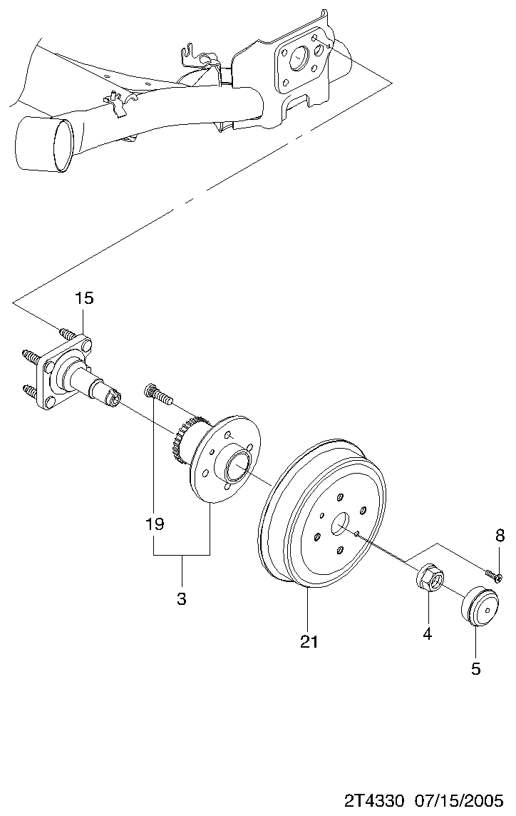 DAEWOO 96471774 - Wheel hub, bearing Kit parts5.com