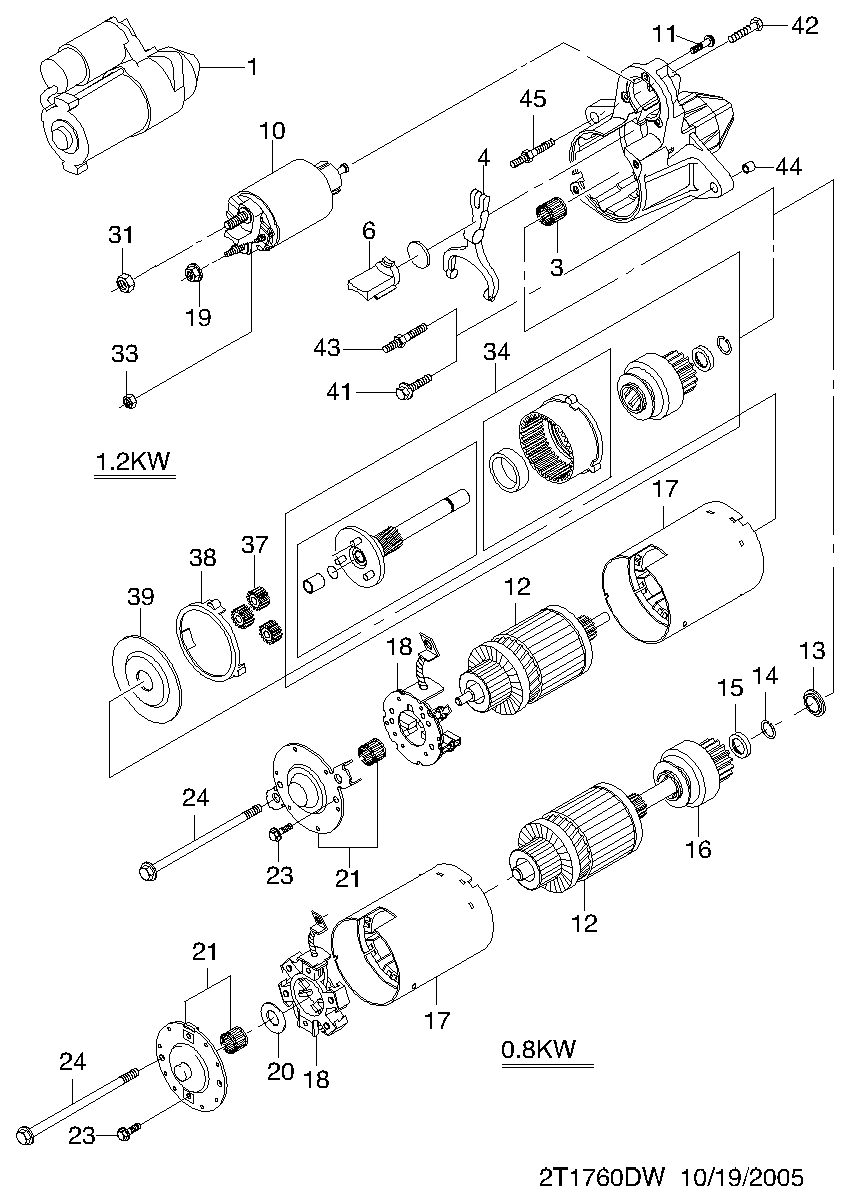 Chevrolet 96943429 - Motor de arranque parts5.com