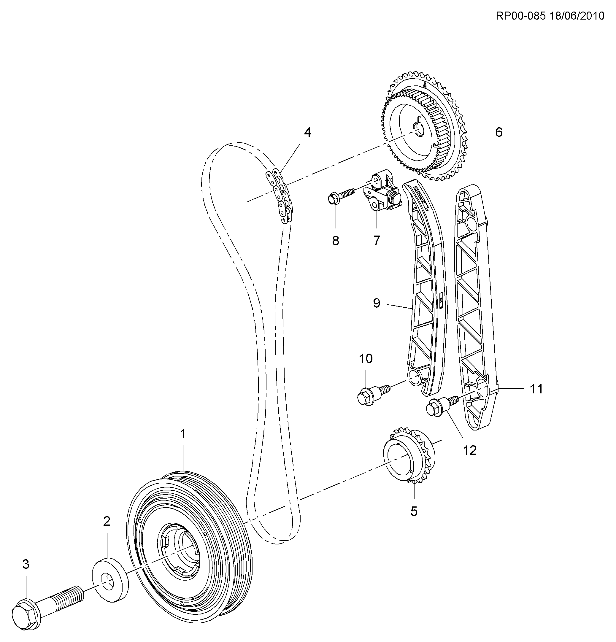 Chevrolet 96868277 - Brazo tensor, correa trapezoidal parts5.com