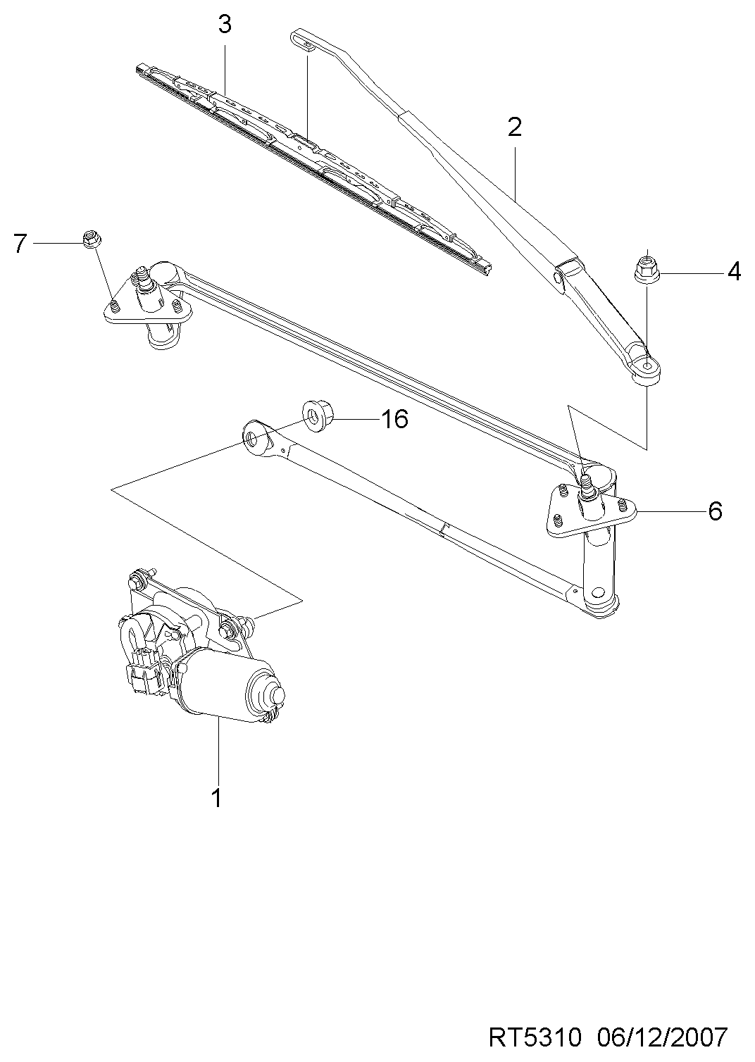 Chevrolet 96380628 - Щетка стеклоочистителя parts5.com