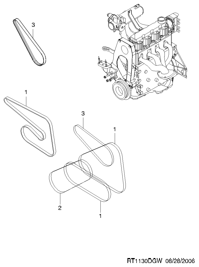 DAEWOO 25183061 - Поликлиновой ремень parts5.com