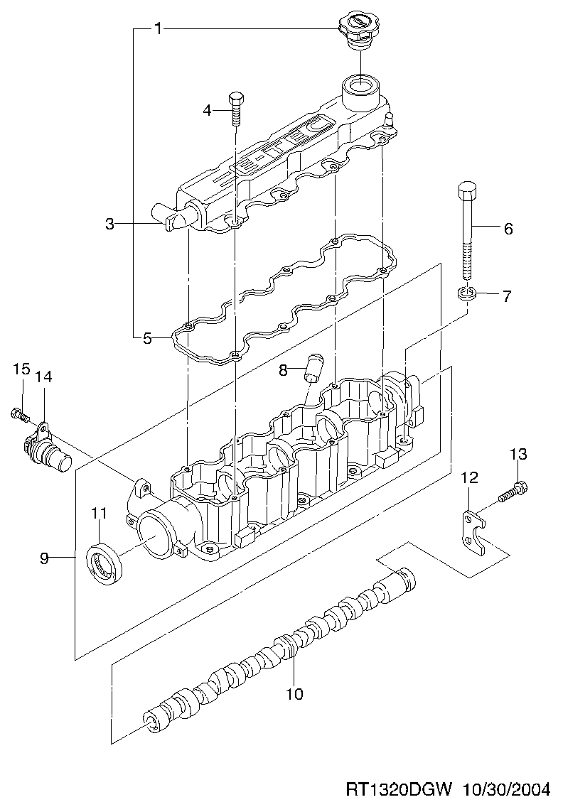 DAEWOO 96181318 - Прокладка, крышка головки цилиндра parts5.com