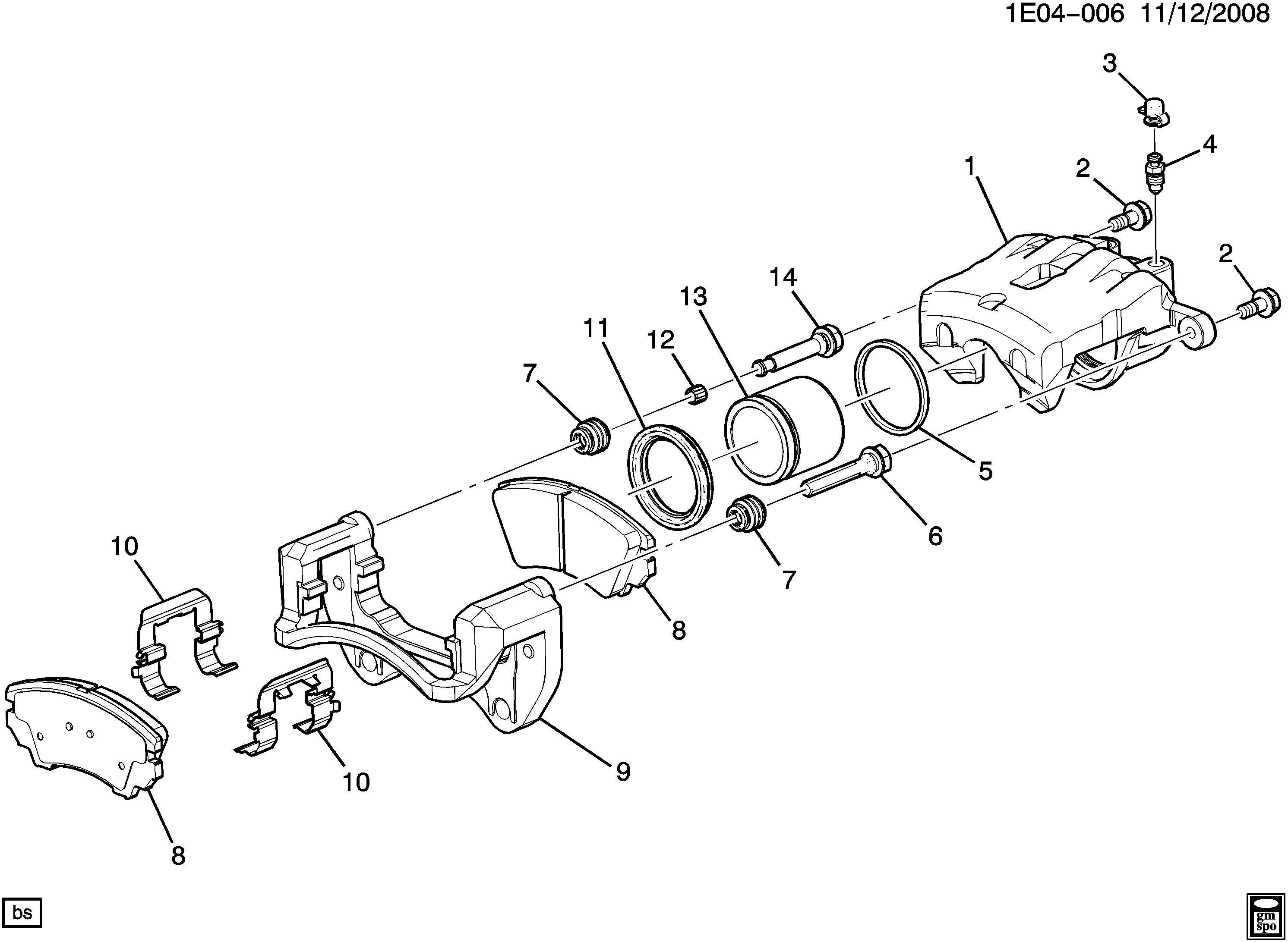 Chevrolet 92230269 - Тормозные колодки, дисковые, комплект parts5.com