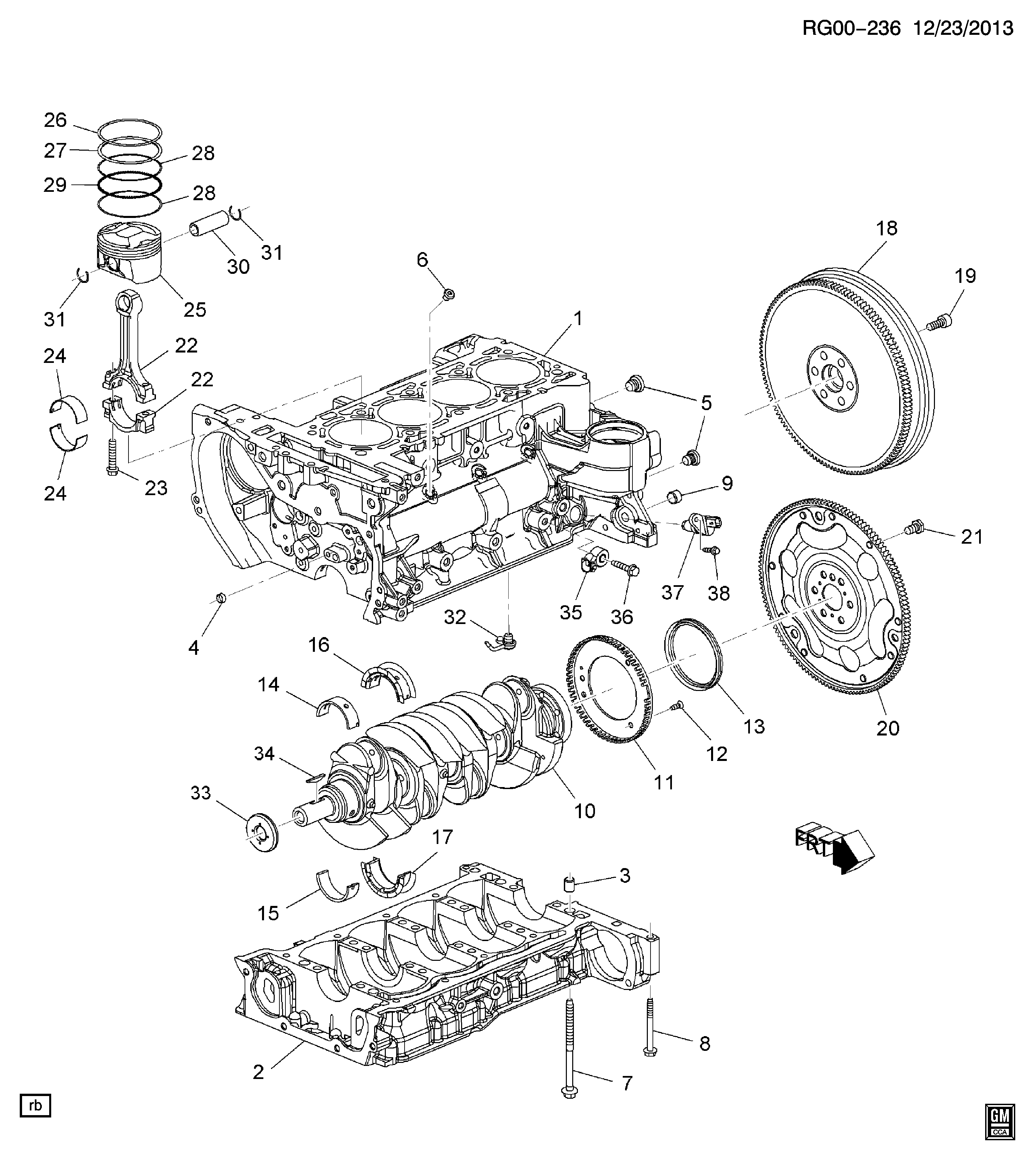 Chevrolet 12588992 - Датчик импульсов, коленвал parts5.com