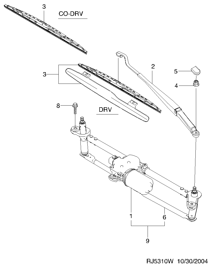 Chevrolet 95211013 - Wiper Blade parts5.com