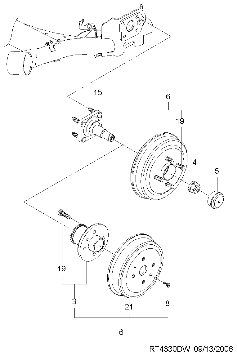 DAEWOO 96471775 - Комплект подшипника ступицы колеса parts5.com