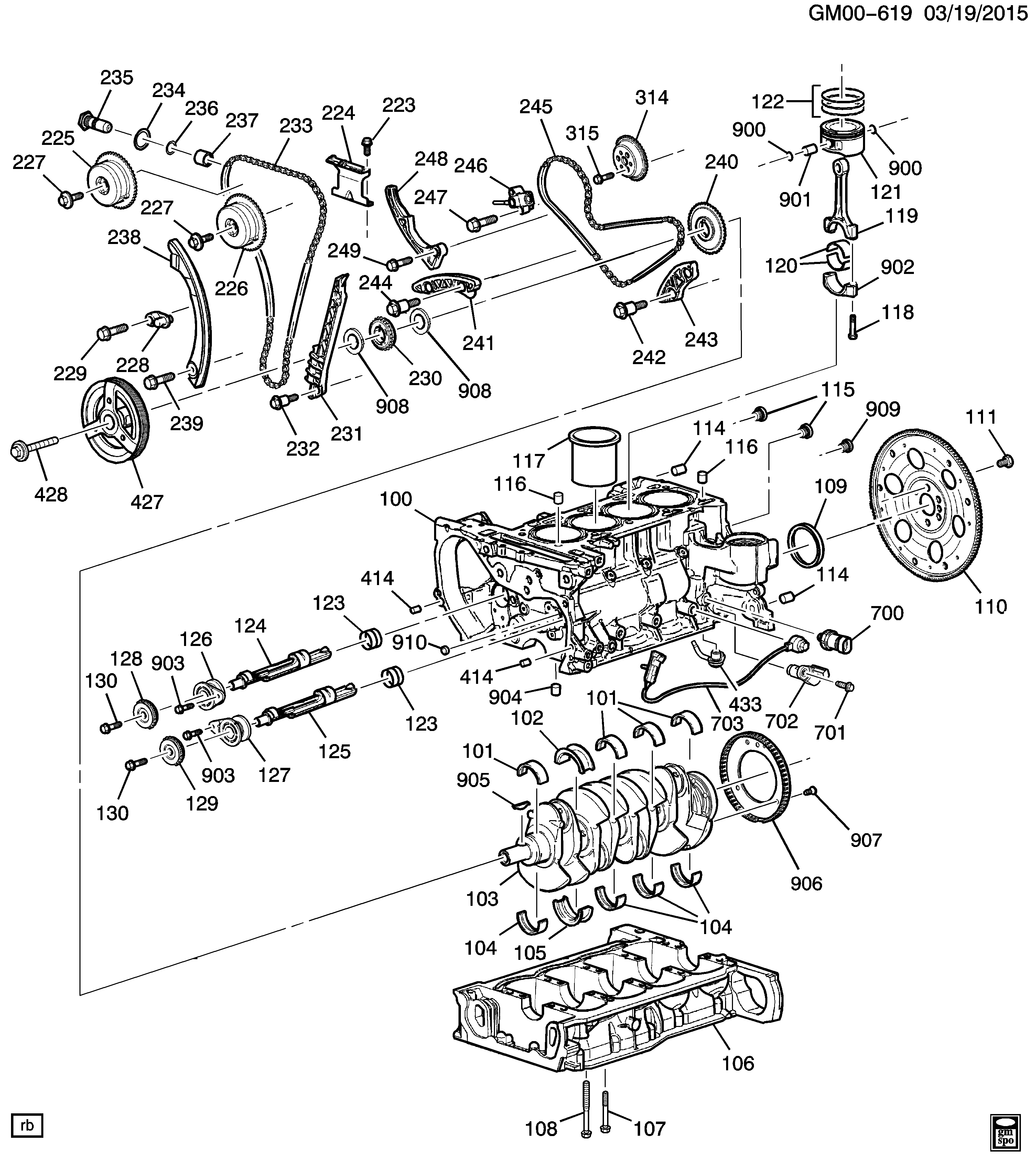 CHEVROLET (SGM) 24424758 - Шестерня, коленчатый вал parts5.com