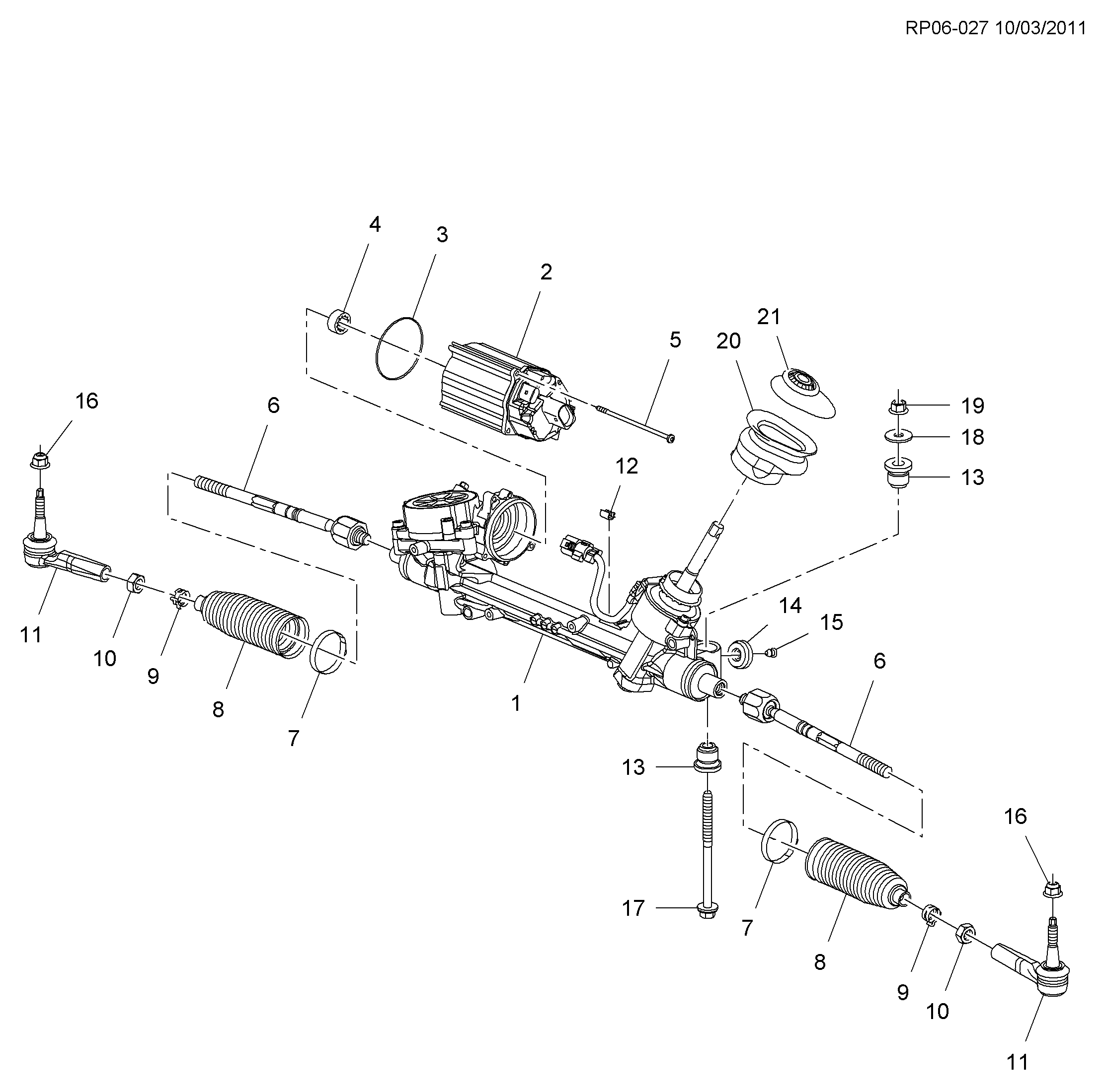 Chevrolet 13286686 - Наконечник рулевой тяги, шарнир parts5.com