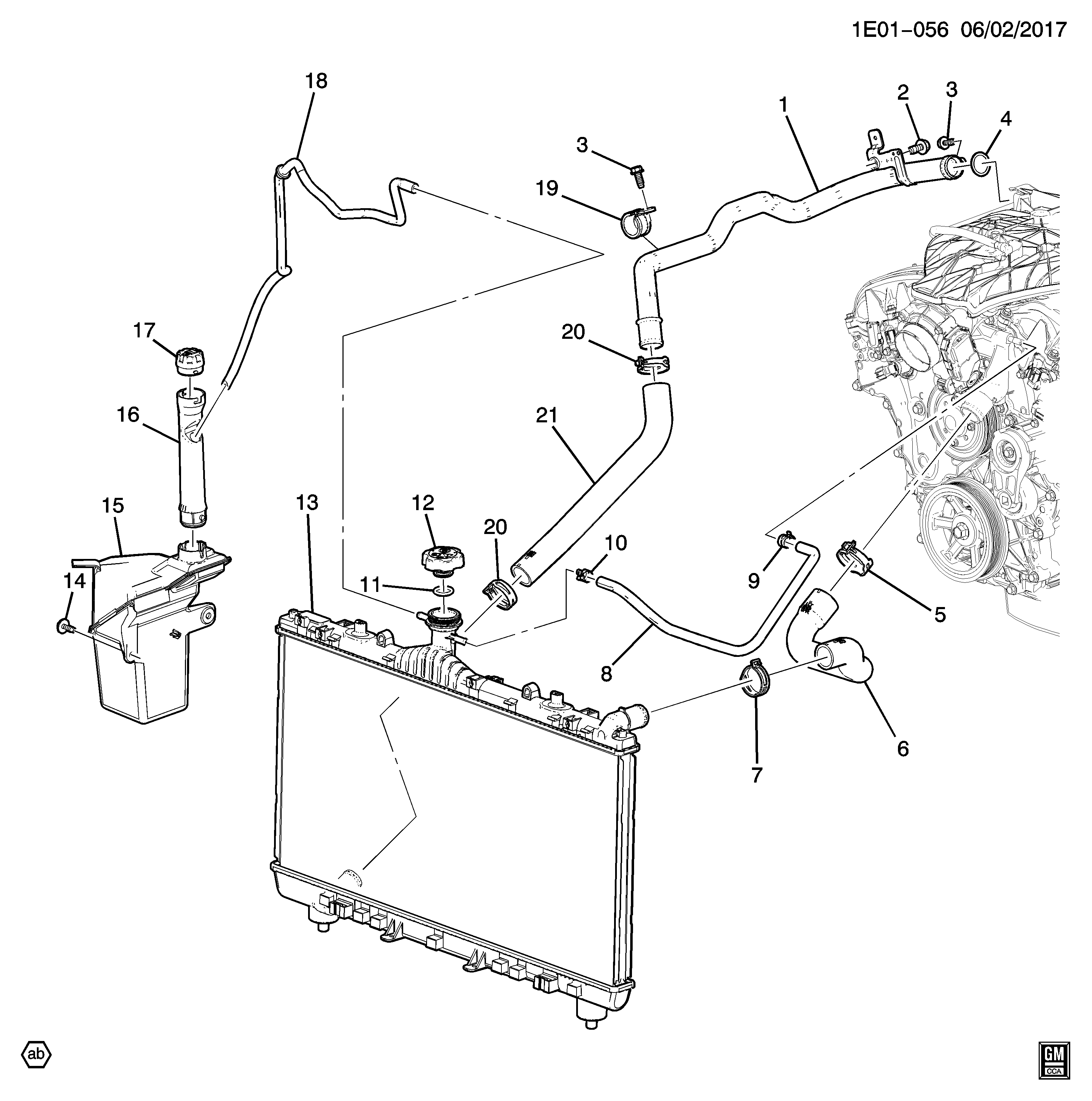 Pontiac 13502509 - Крышка, резервуар охлаждающей жидкости parts5.com