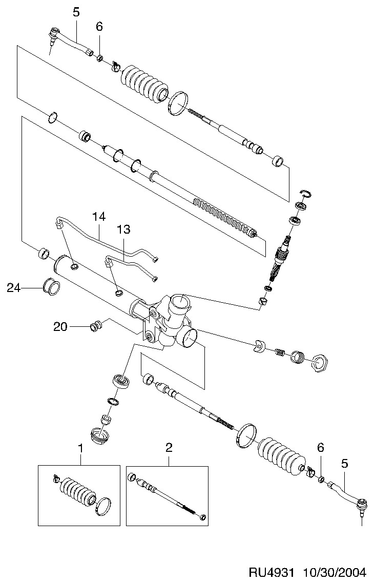 Chevrolet 9374-0621 - Осевой шарнир, рулевая тяга parts5.com