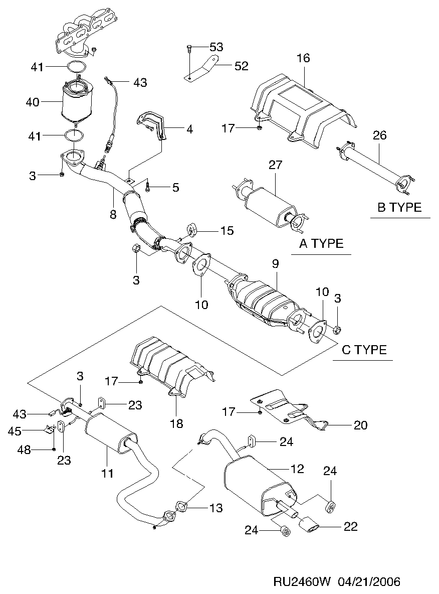 Chevrolet 96181581 - Прокладка, труба выхлопного газа parts5.com