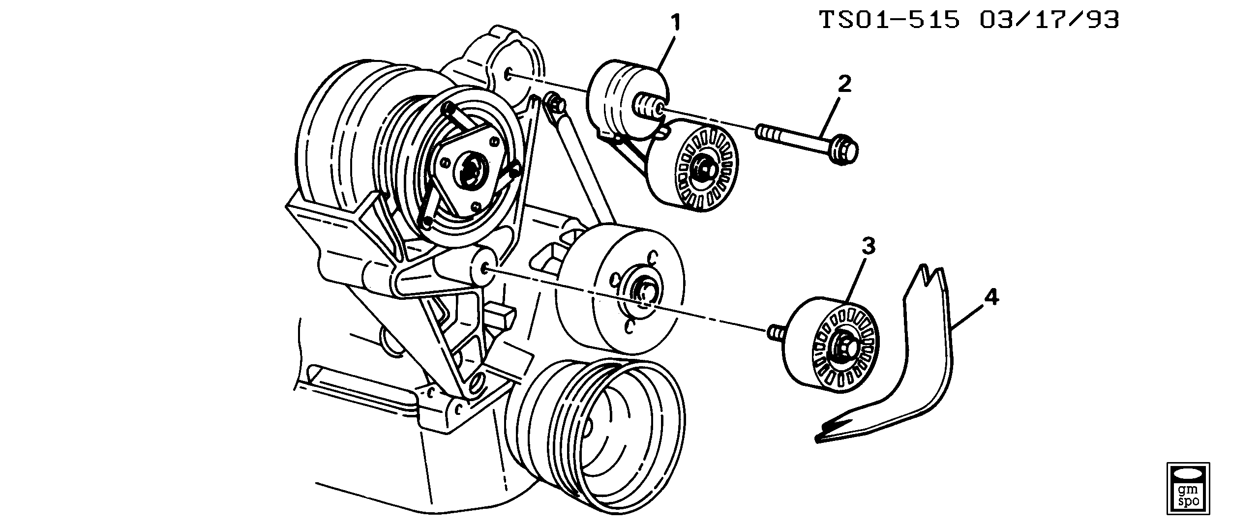 GMC 10129560 - Направляющий ролик, поликлиновый ремень parts5.com