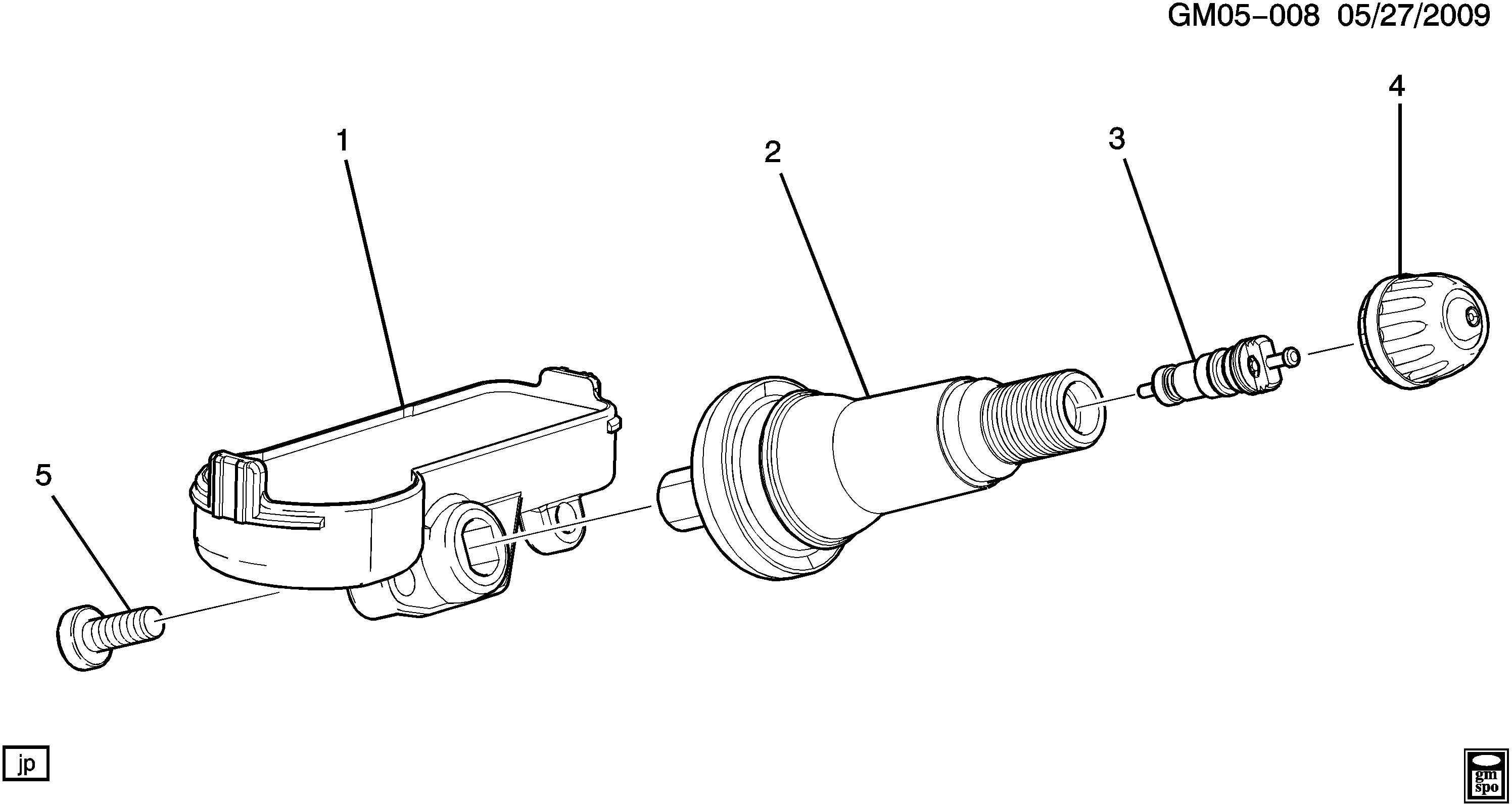 CADILLAC 13598773 - Датчик давления в шинах parts5.com