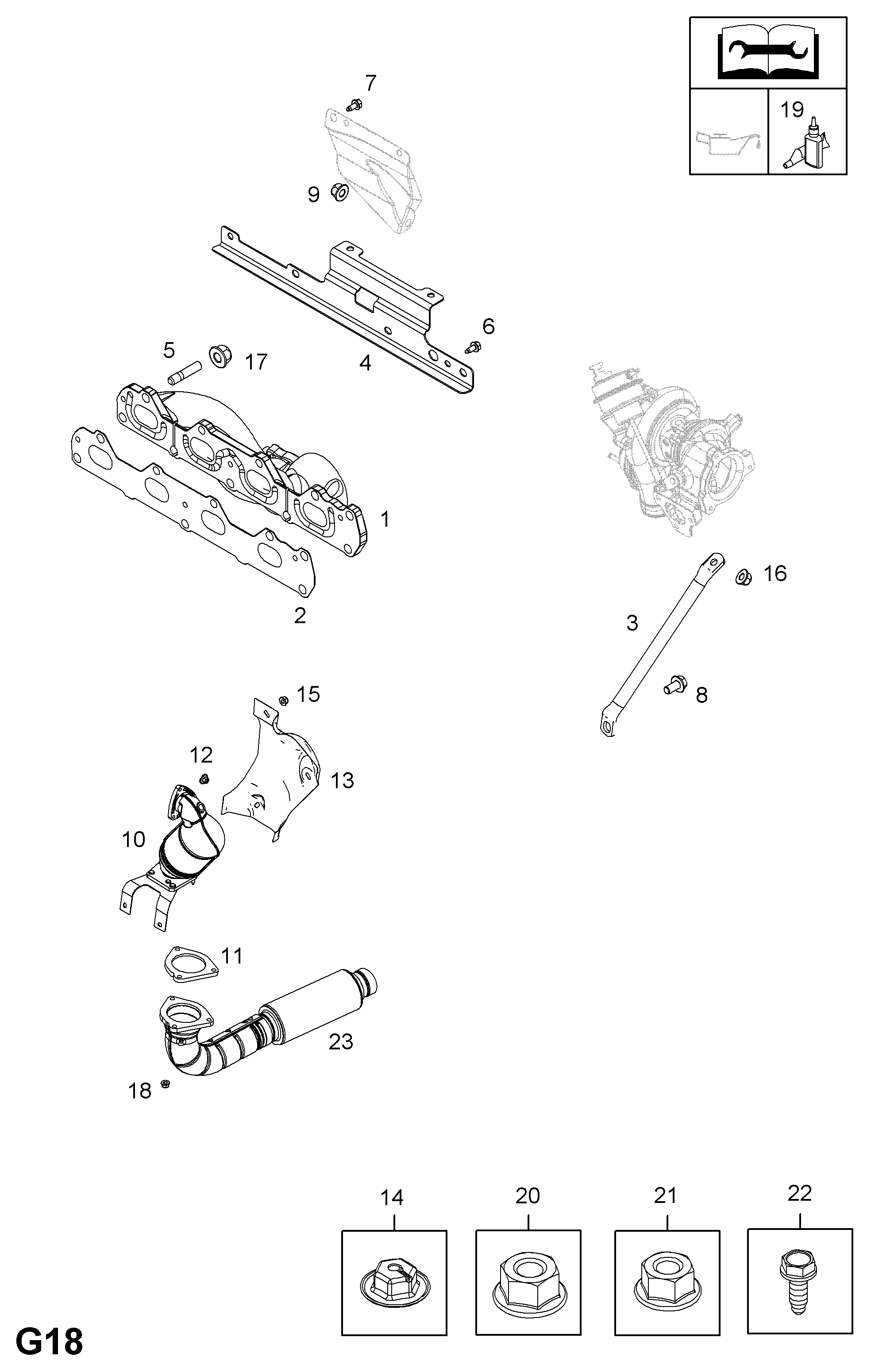 Opel 2064814 - Гайка, выпускной коллектор parts5.com